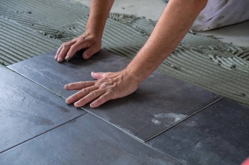 Pose de carrelage en ceramique