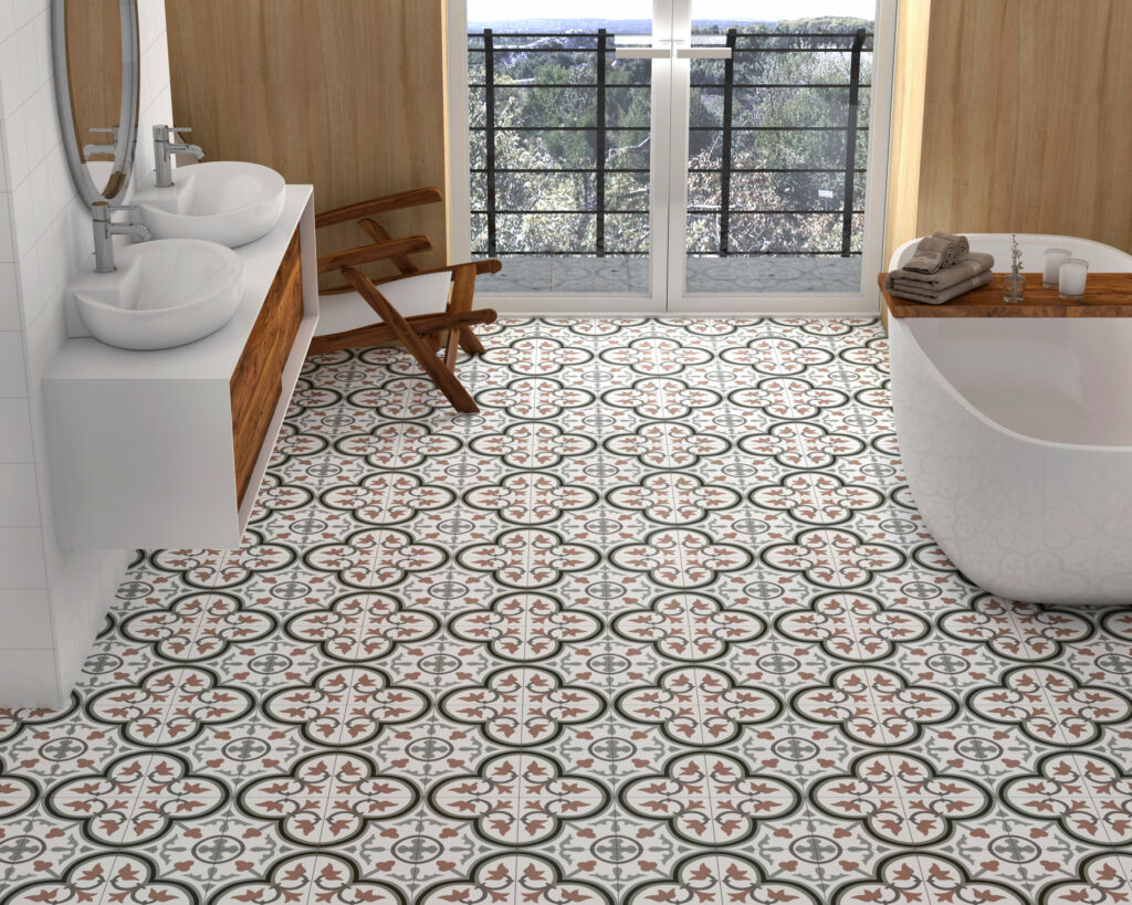 Carrelage en ciment dans le chablais