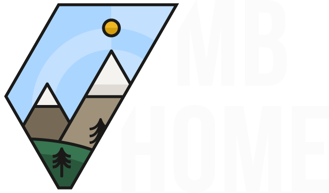 Logo MB Home avec le texte en blanc