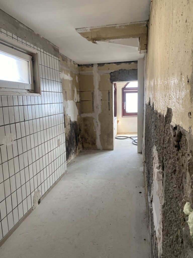 Salle de bains avant la rénovation à Évian - petite vue