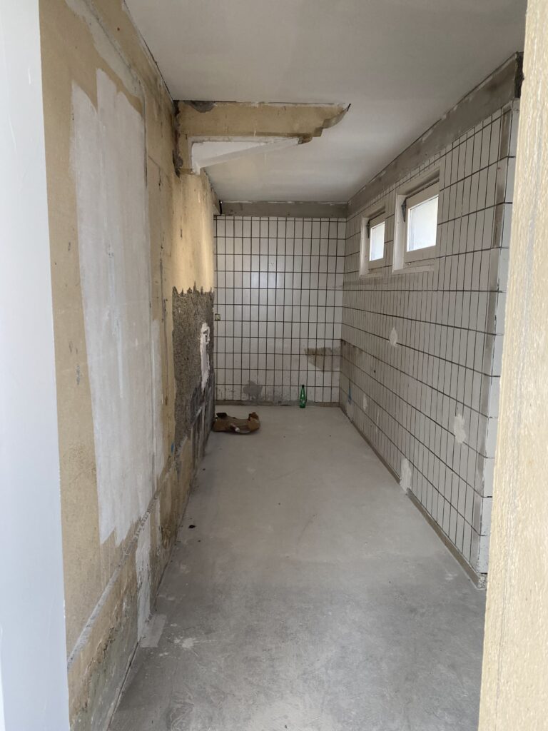 Salle de bains avant la rénovation à Évian - autre angle