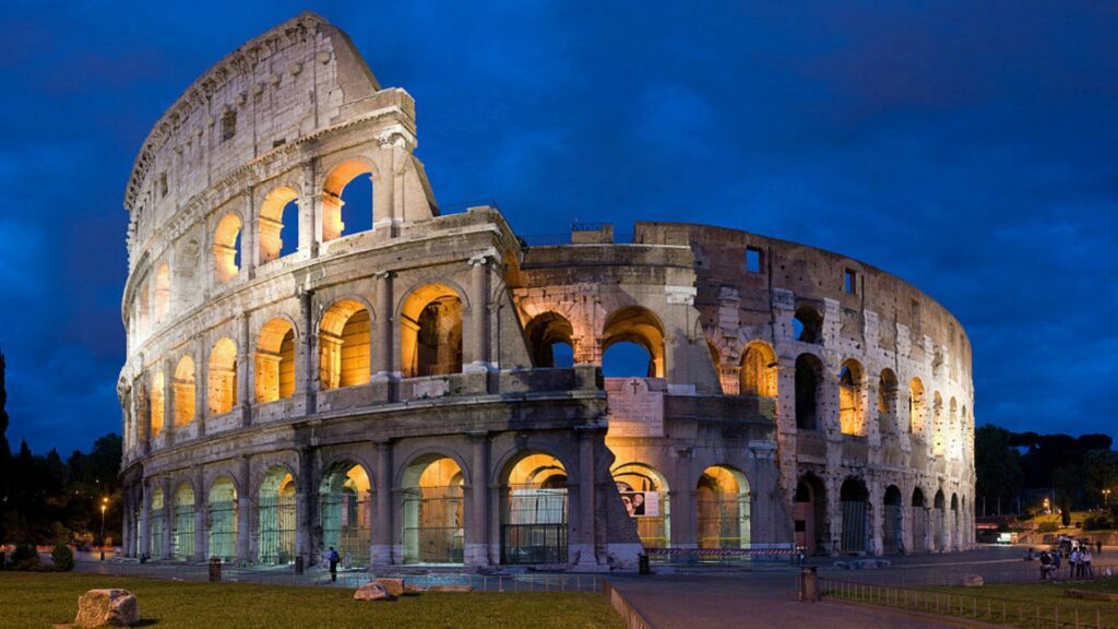 Le Colisée de Rome en travertin à Annemasse