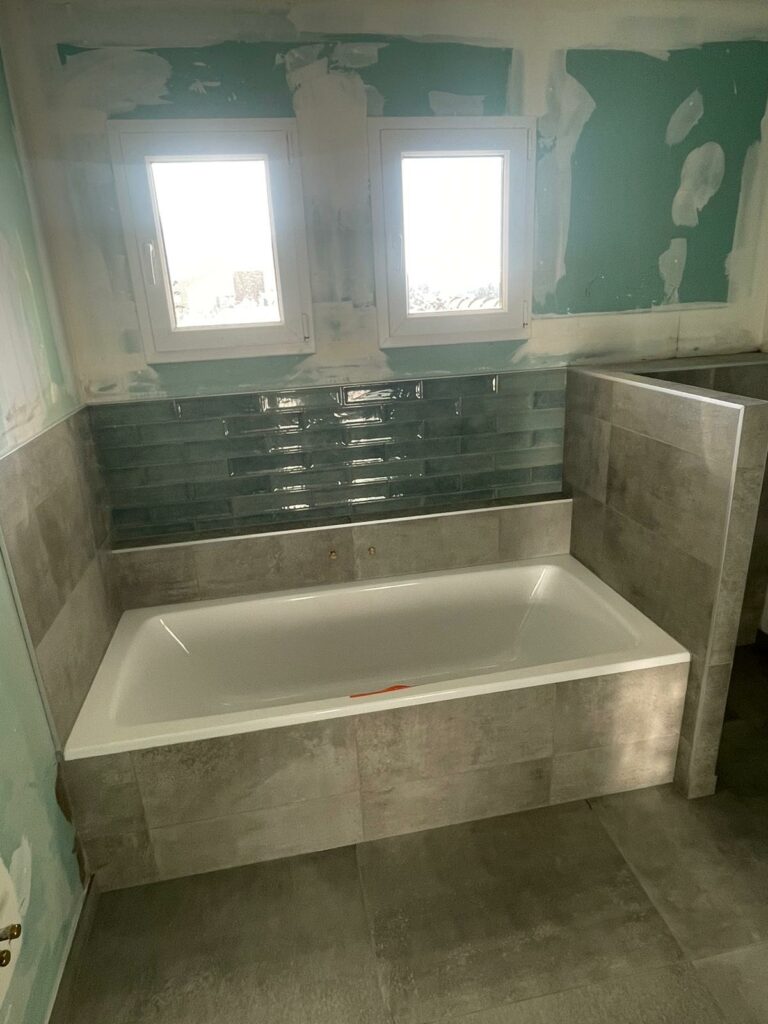 rénovation salle de bains après les travaux à Douvaine