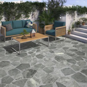 Terrasse en pierre naturelle à Annemasse