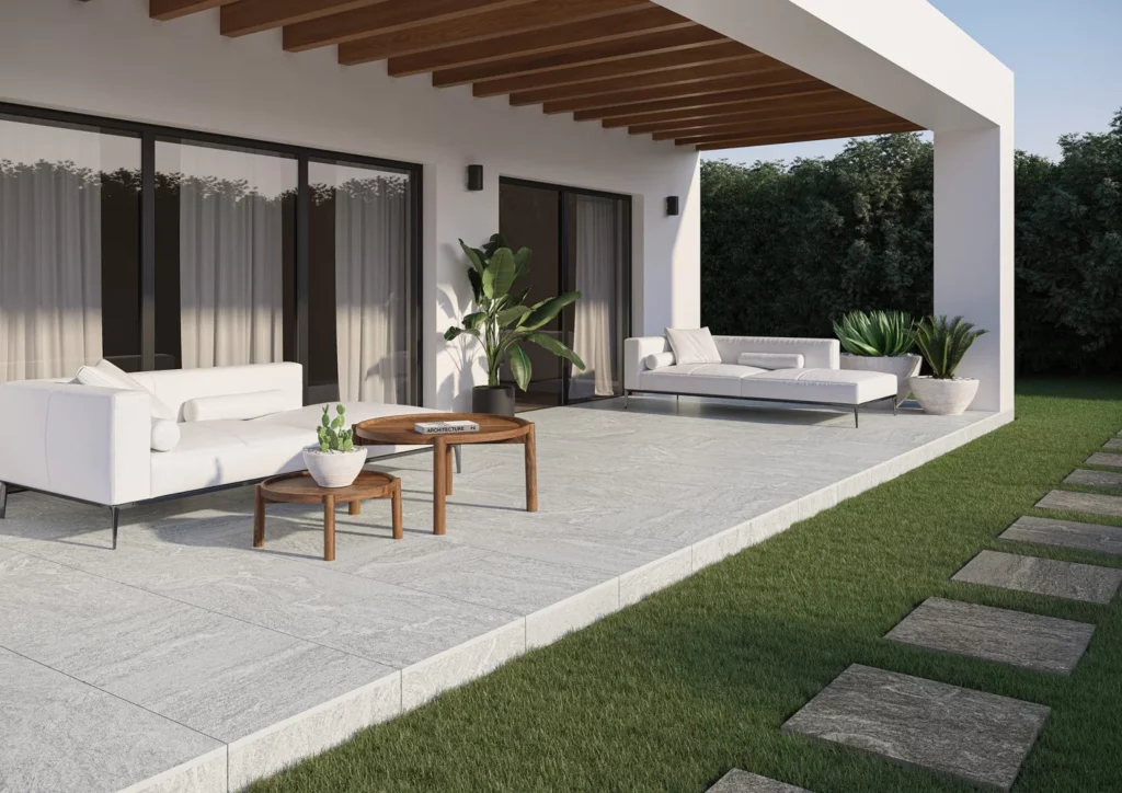 Carrelage pour terrasse couverte à Thonon-les-Bains
