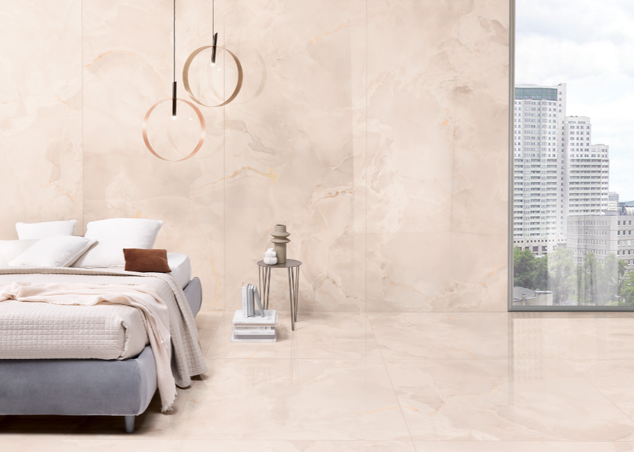 carrelage moderne dans la chambre à Evian