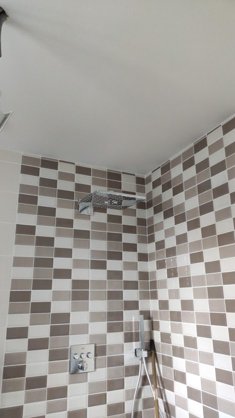 Détails de la douche rénovée à Bons-en-Chablais